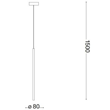 Ideal Lux - LED Lustr na lanku FILO LED/3,5W/230V černá