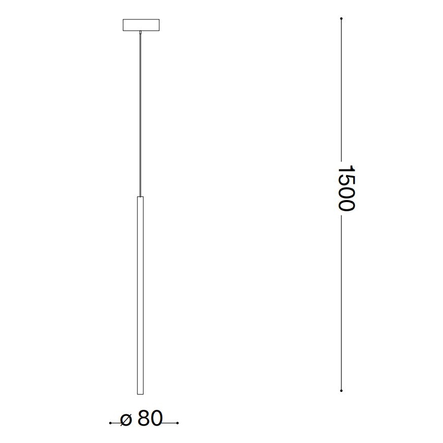 Ideal Lux - LED Lustr na lanku FILO LED/3,5W/230V černá