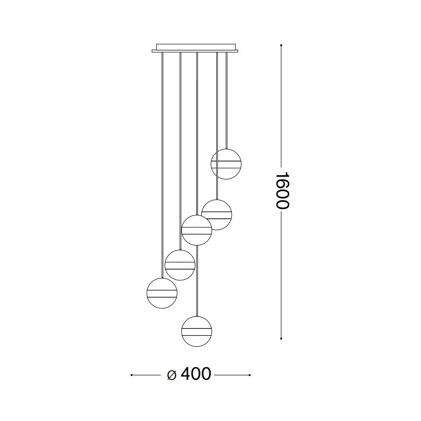 Ideal Lux - LED Lustr na lanku GALAXY LED/58W/230V