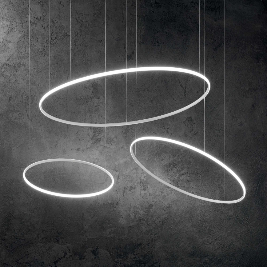 Ideal Lux - LED Lustr na lanku HULAHOOP LED/46W/230V pr. 100 cm bílá