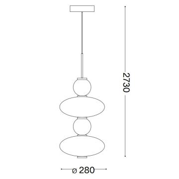 Ideal Lux - LED Lustr na lanku LUMIERE LED/34W/230V