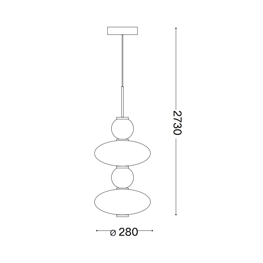 Ideal Lux - LED Lustr na lanku LUMIERE LED/34W/230V