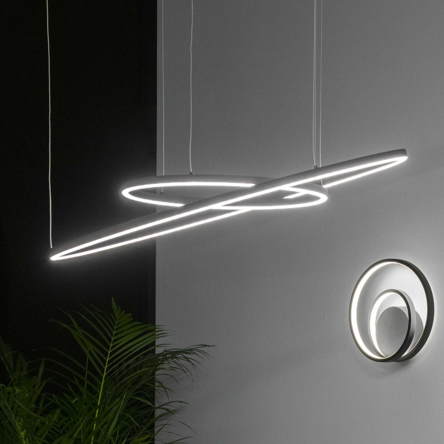 Ideal Lux - LED Lustr na lanku ORACLE SLIM LED/38W/230V pr. 70 cm černá