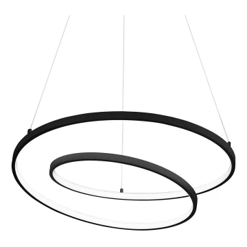 Ideal Lux - LED Lustr na lanku OZ LED/48W/230V pr. 60 cm černá