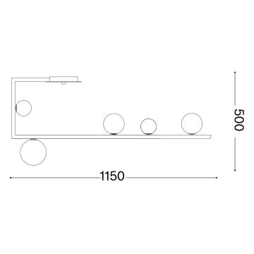 Ideal Lux - LED Lustr na tyči BIRDS 5xG9/3W/230V