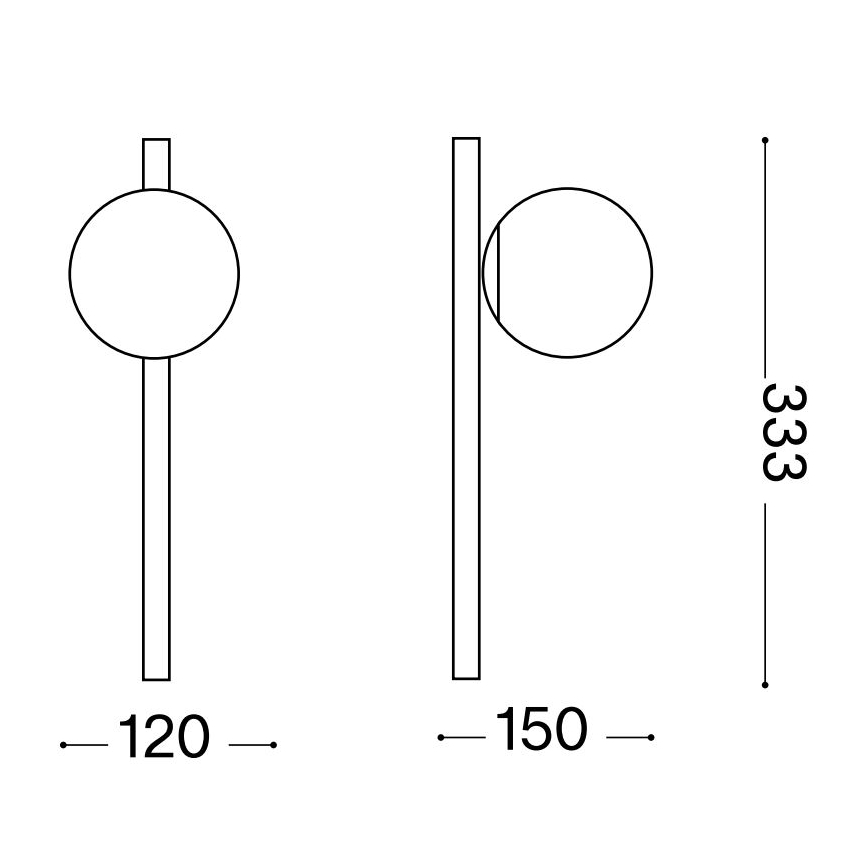 Ideal Lux - LED Nástěnné svítidlo BINOMIO 1xG9/3W/230V černá