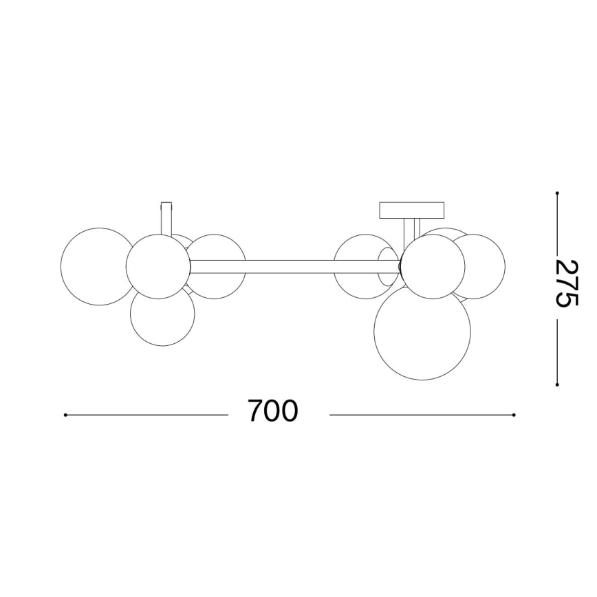 Ideal Lux - LED Přisazený lustr PERLAGE 10xG9/3W/230V zlatá/bílá