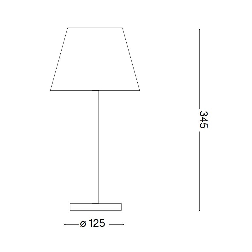 Ideal Lux - LED Stmívatelná dotyková lampa LOLITA LED/2,8W/5V IP54 hnědá