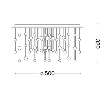 Ideal Lux - LED Stmívatelný přisazený lustr ARMONY LED/55W/230V pr. 50 cm bílá