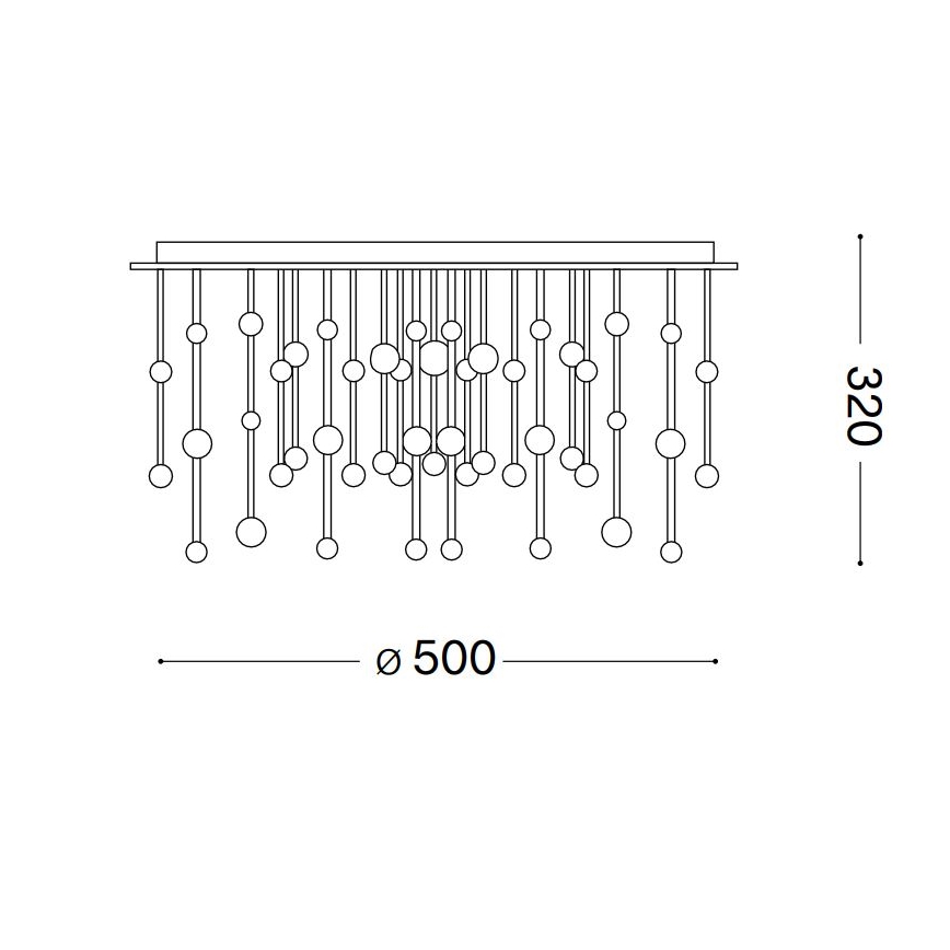 Ideal Lux - LED Stmívatelný přisazený lustr ARMONY LED/55W/230V pr. 50 cm bílá