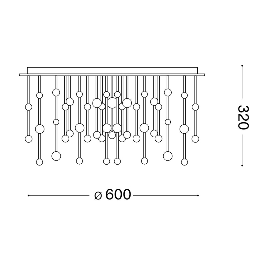 Ideal Lux - LED Stmívatelný přisazený lustr ARMONY LED/61W/230V pr. 60 cm