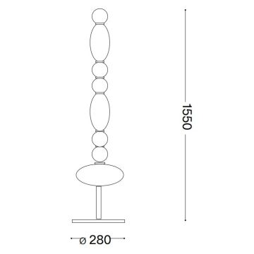 Ideal Lux - LED Stojací lampa LUMIERE LED/58W/230V