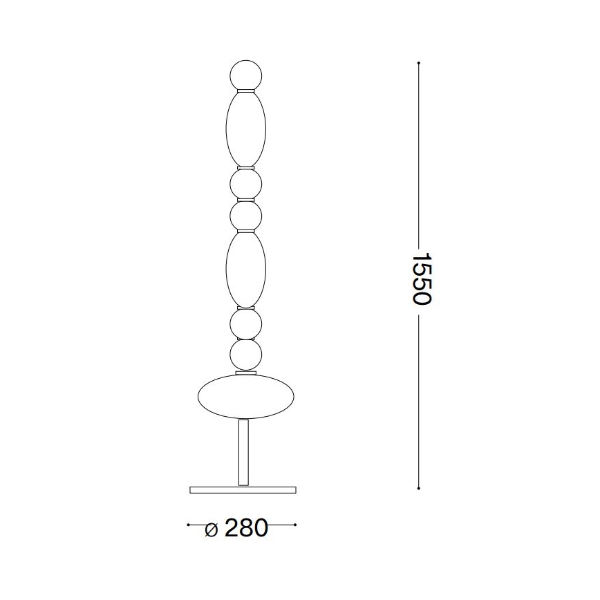 Ideal Lux - LED Stojací lampa LUMIERE LED/58W/230V