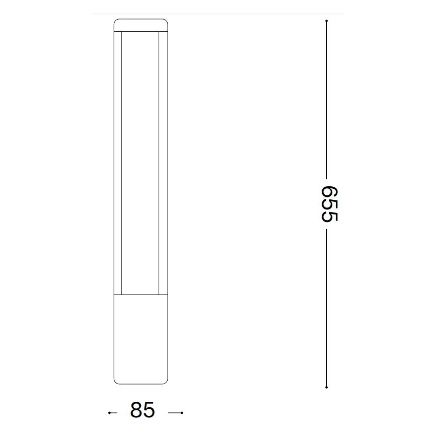 Ideal Lux - LED Venkovní lampa TIFONE LED/8,5W/230V 65,5 cm IP65 antracit