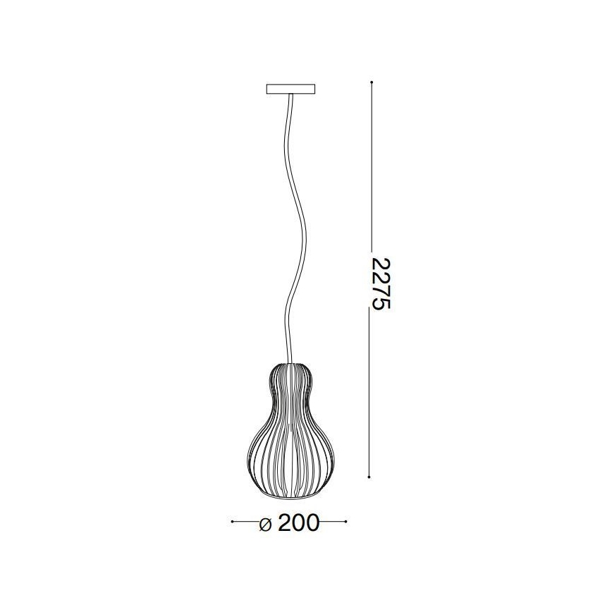 Ideal Lux - Lustr na lanku CITRUS 1xE27/60W/230V překližka