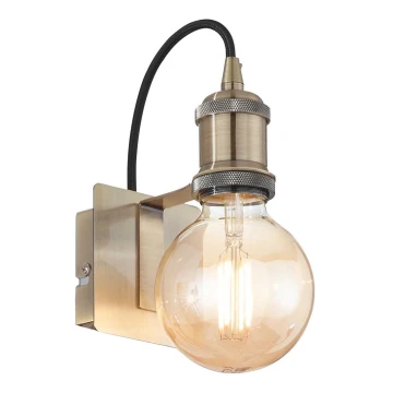 Ideal Lux - Nástěnná lampa FRIDA 1xE27/60W/230V mosaz