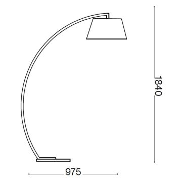 Ideal Lux - Stojací lampa 1xE27/60W/230V
