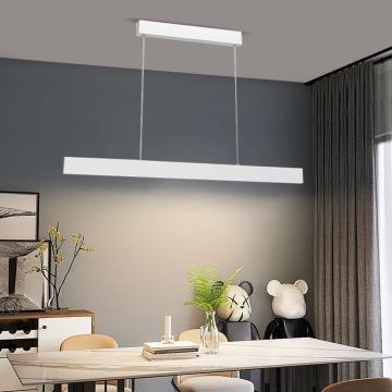 Immax NEO 07075L-LED Stmívatelný lustr na lanku LISTON bílá LED/18W/230V Tuya + dálkové ovládání