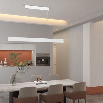 Immax NEO 07075L-LED Stmívatelný lustr na lanku LISTON bílá LED/18W/230V Tuya + dálkové ovládání