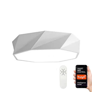 Immax NEO 07131-W60 - LED SMART Stmívatelné stropní svítidlo DIAMANTE bílá LED/43W/230V + dálkové ovládání 60cm Tuya ZigBee