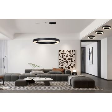 Immax NEO 07211L - LED Stmívatelný lustr na lanku PASTEL LED/68W/230V 2700-6500K Tuya černá + dálkové ovládání