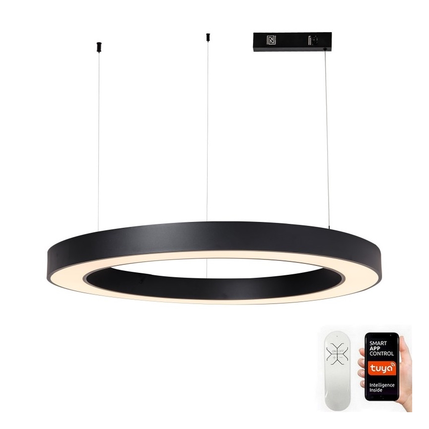 Immax NEO 07211L - LED Stmívatelný lustr na lanku PASTEL LED/68W/230V 2700-6500K Tuya černá + dálkové ovládání