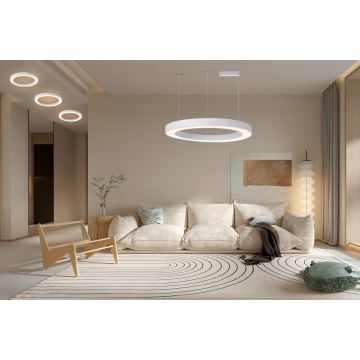 Immax NEO 07214L - LED Stmívatelný lustr na lanku PASTEL LED/68W/230V 2700-6500K bílá 95 cm Tuya + dálkové ovládání