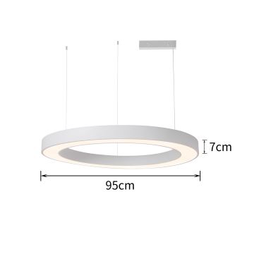 Immax NEO 07214L - LED Stmívatelný lustr na lanku PASTEL LED/68W/230V 2700-6500K bílá 95 cm Tuya + dálkové ovládání