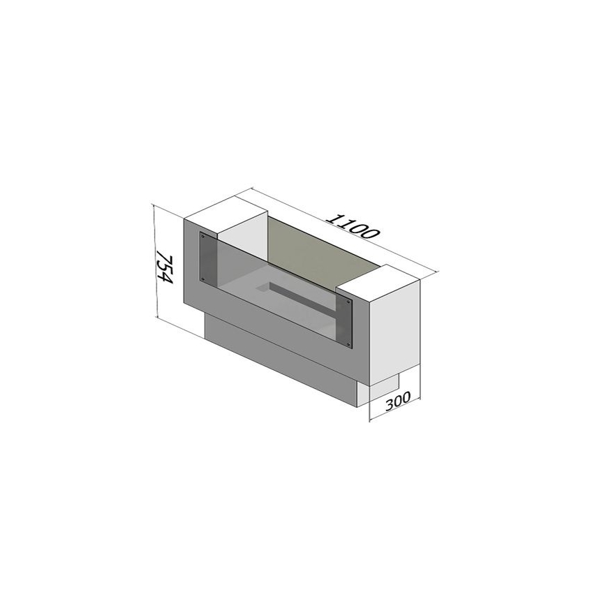 InFire - BIO krb 110x75 cm 3kW oboustranný