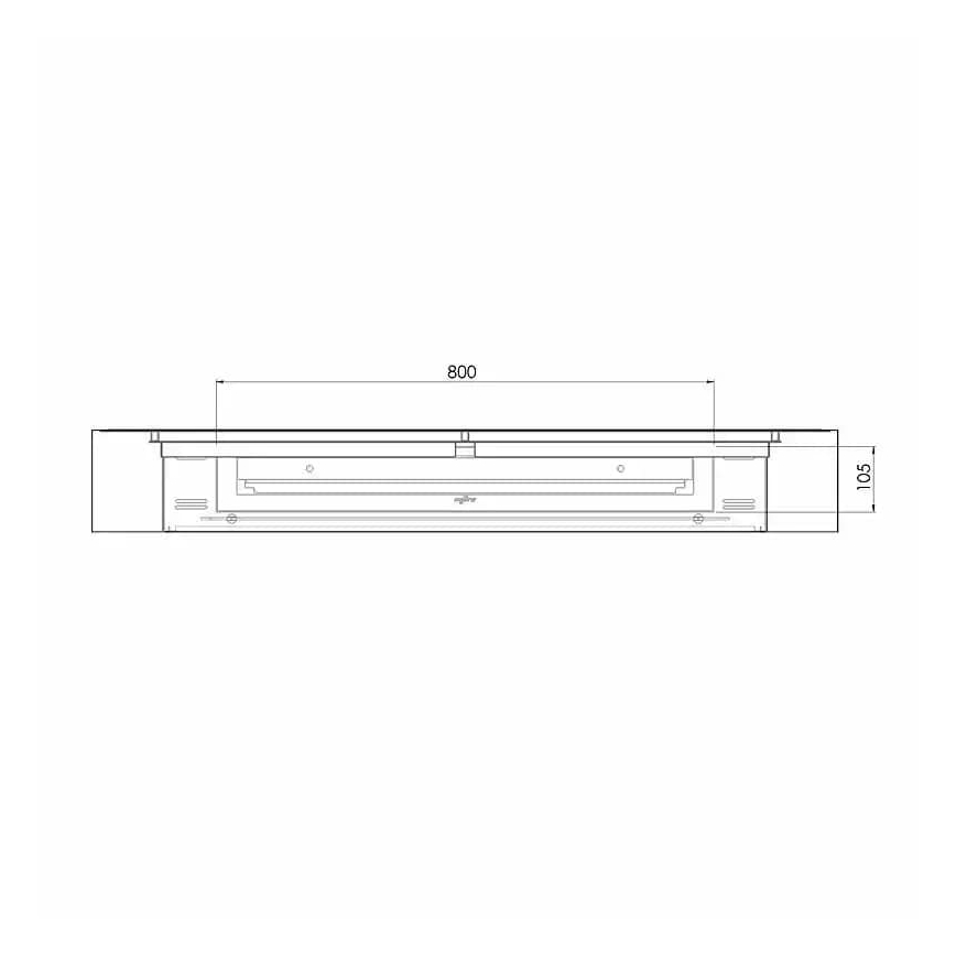 InFire - Nástěnný BIO krb 120x56 cm 3kW černá