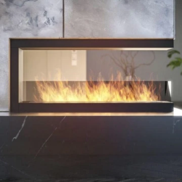 InFire - Rohový BIO krb 120x50 cm 3kW oboustranný