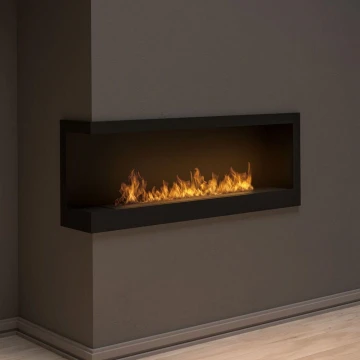 InFire - Rohový BIO krb 45x120 cm 3kW černá