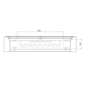 InFire - Vestavěný BIO krb 80x45 cm 3kW černá