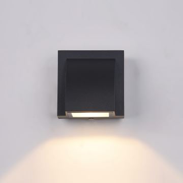 ITALUX - LED Venkovní nástěnné svítidlo EDGAR LED/3W/230V IP54 3000K černá