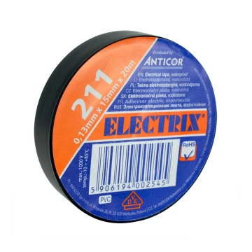 Izolační páska ELECTRIX 15mm x 20m černá