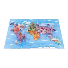 Janod - Dětské vzdělávací puzzle 350 ks svět