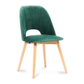 Jídelní židle TINO 86x48 cm tmavě zelená/světlý dub