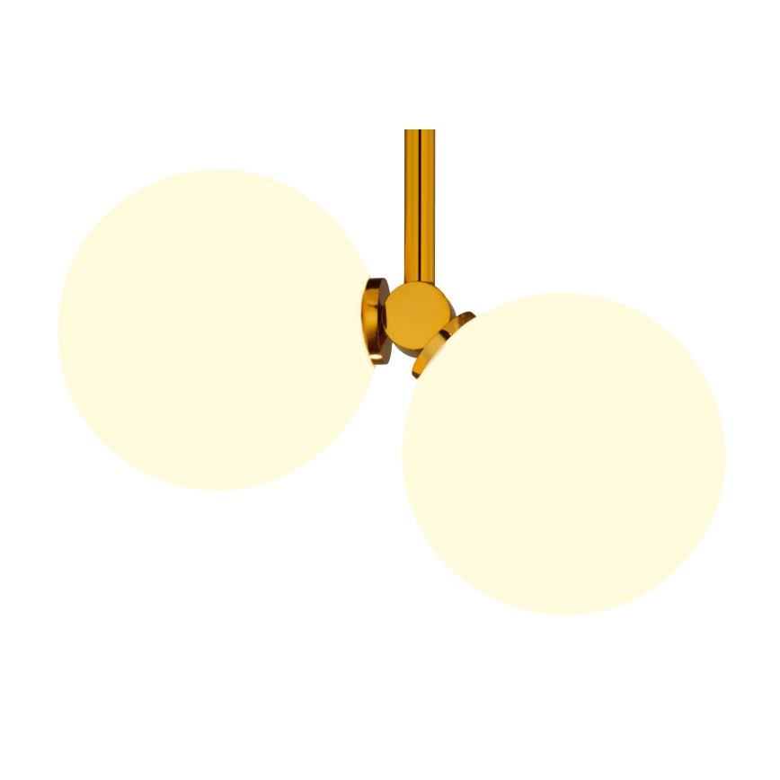 Jupiter 1918 - Lustr na tyči LUNA 2xG9/40W/230V mosaz/černá