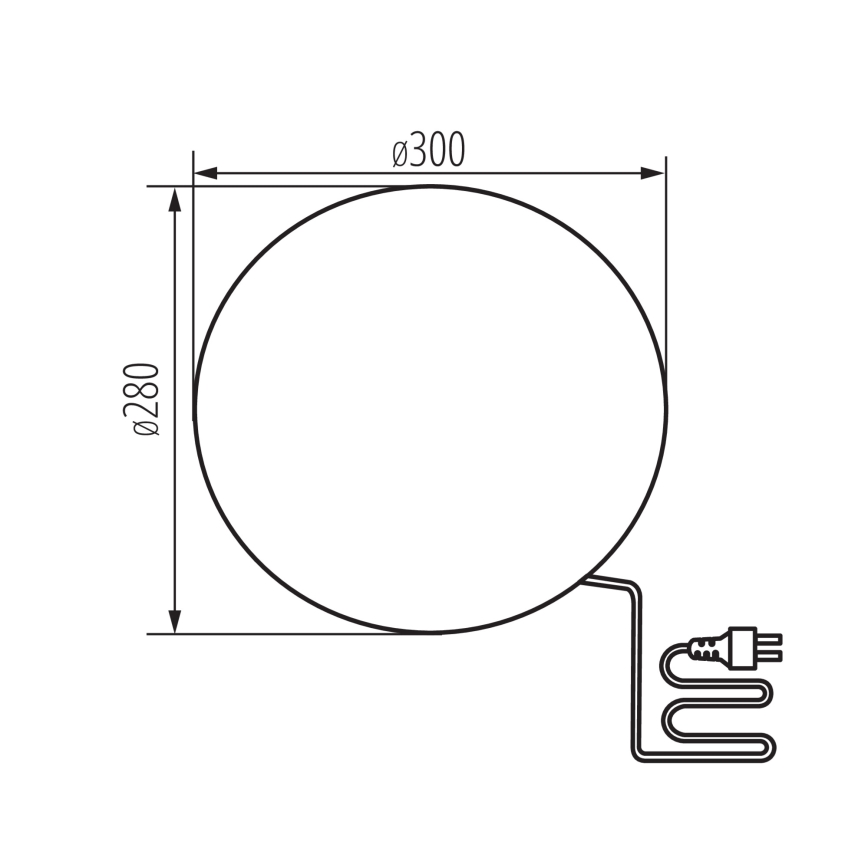 Venkovní lampa STONO 1xE27/25W/230V pr. 30 cm IP65