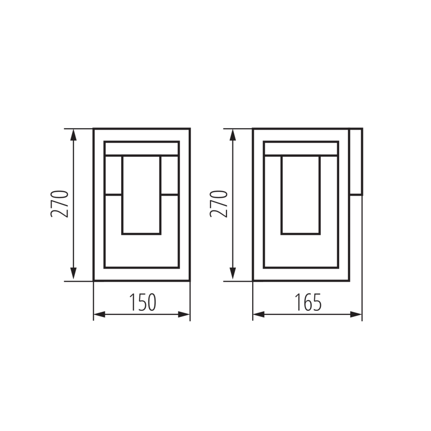 Venkovní nástěnné svítidlo VIMO 1xE27/15W/230V IP44 černá