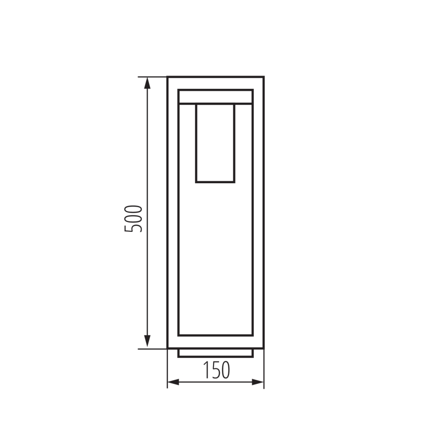 Venkovní lampa VIMO 1xE27/15W/230V 50 cm IP44 černá