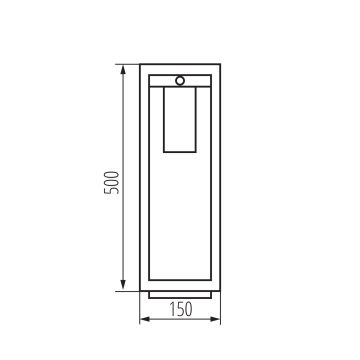 Venkovní lampa se senzorem VIMO 1xE27/15W/230V 50 cm IP44 měděná