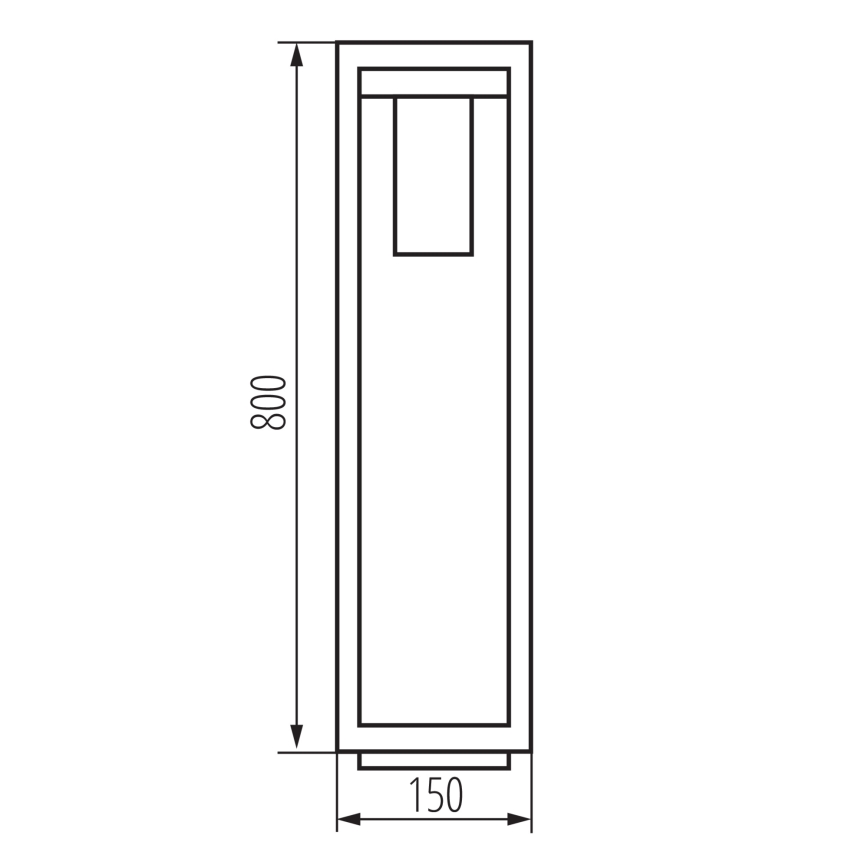 Venkovní lampa VIMO 1xE27/15W/230V 80 cm IP44 měděná