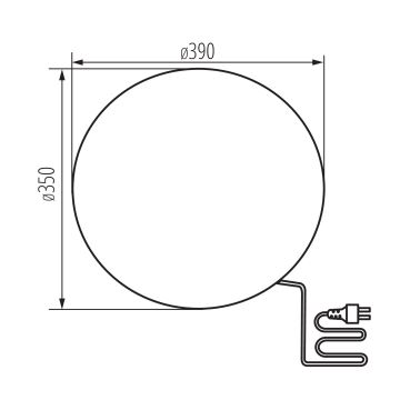 Venkovní lampa STONO 1xE27/25W/230V pr. 39 cm IP65