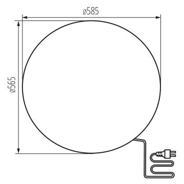 Venkovní lampa STONO 1xE27/25W/230V pr. 58,5 cm IP65