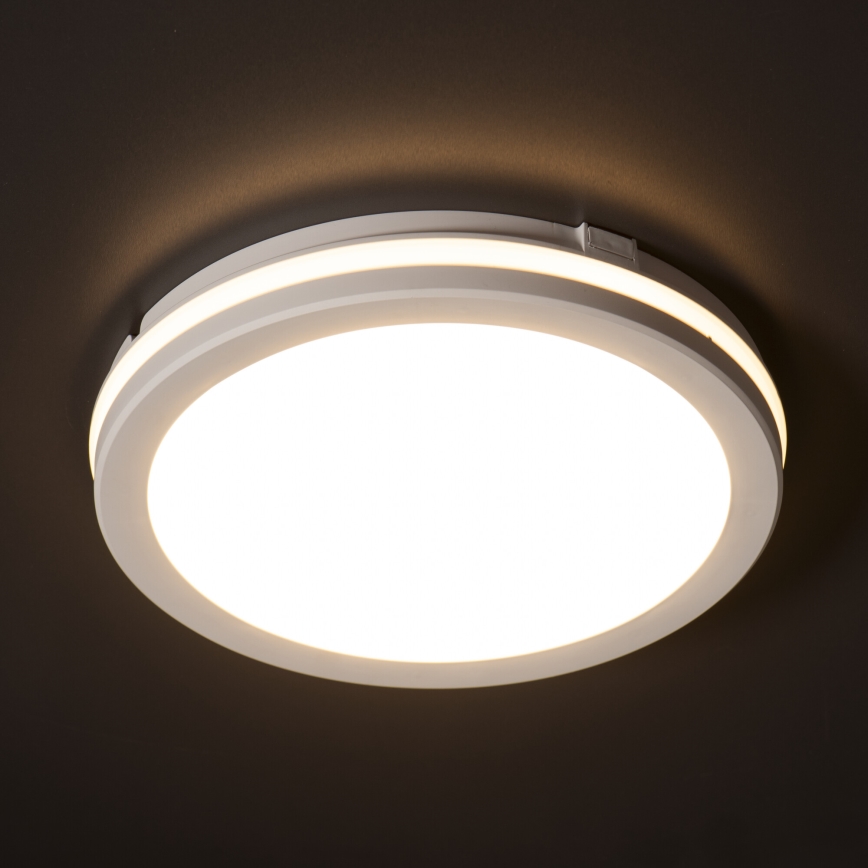 LED Venkovní stropní svítidlo BENO ECO LED/12W/230V 3000/4000/6500K pr. 20 cm IP65 bílá