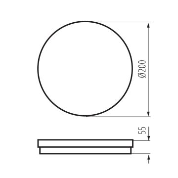 LED Venkovní stropní svítidlo BENO ECO LED/12W/230V 3000/4000/6500K pr. 20 cm IP65 bílá