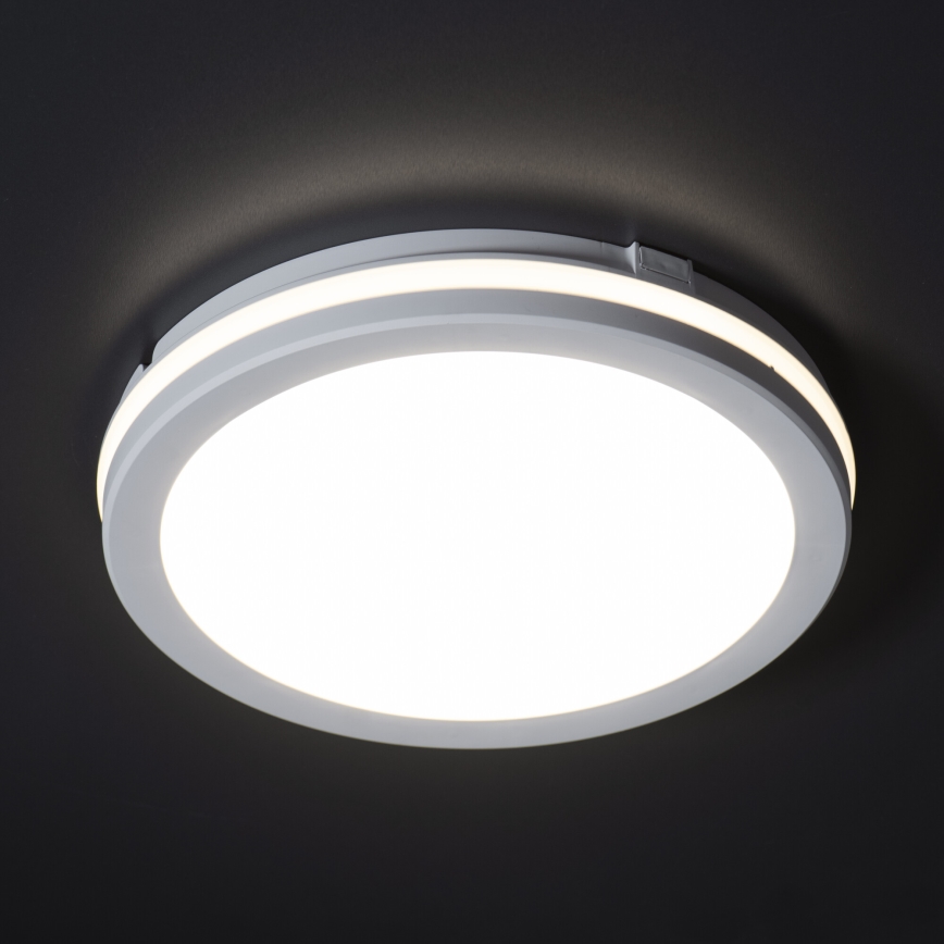 LED Venkovní stropní svítidlo BENO ECO LED/20W/230V 3000/4000/6500K pr. 20 cm IP65 bílá