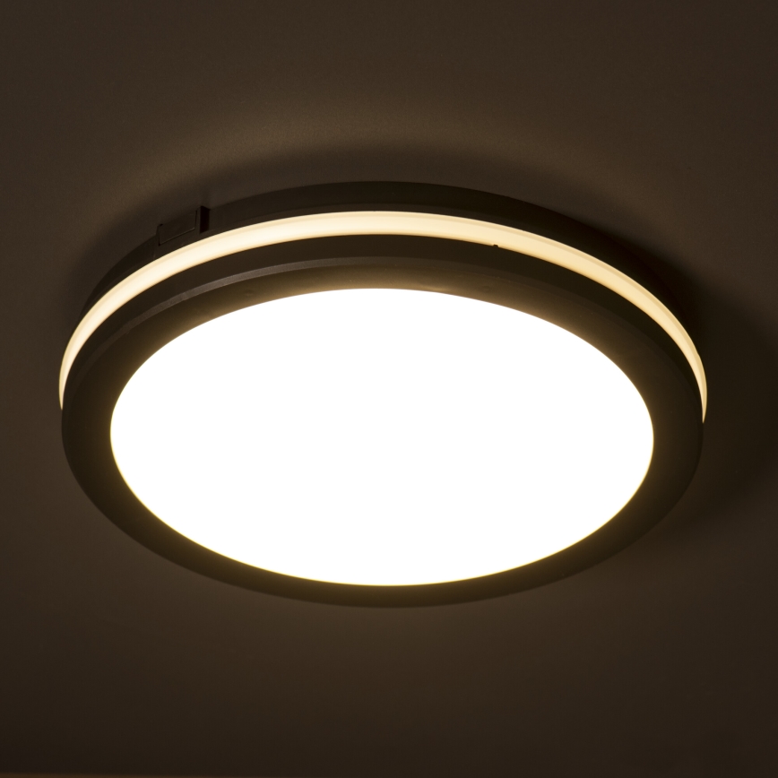 LED Venkovní stropní svítidlo BENO ECO LED/30W/230V 3000/4000/6500K pr. 30 cm IP65 černá