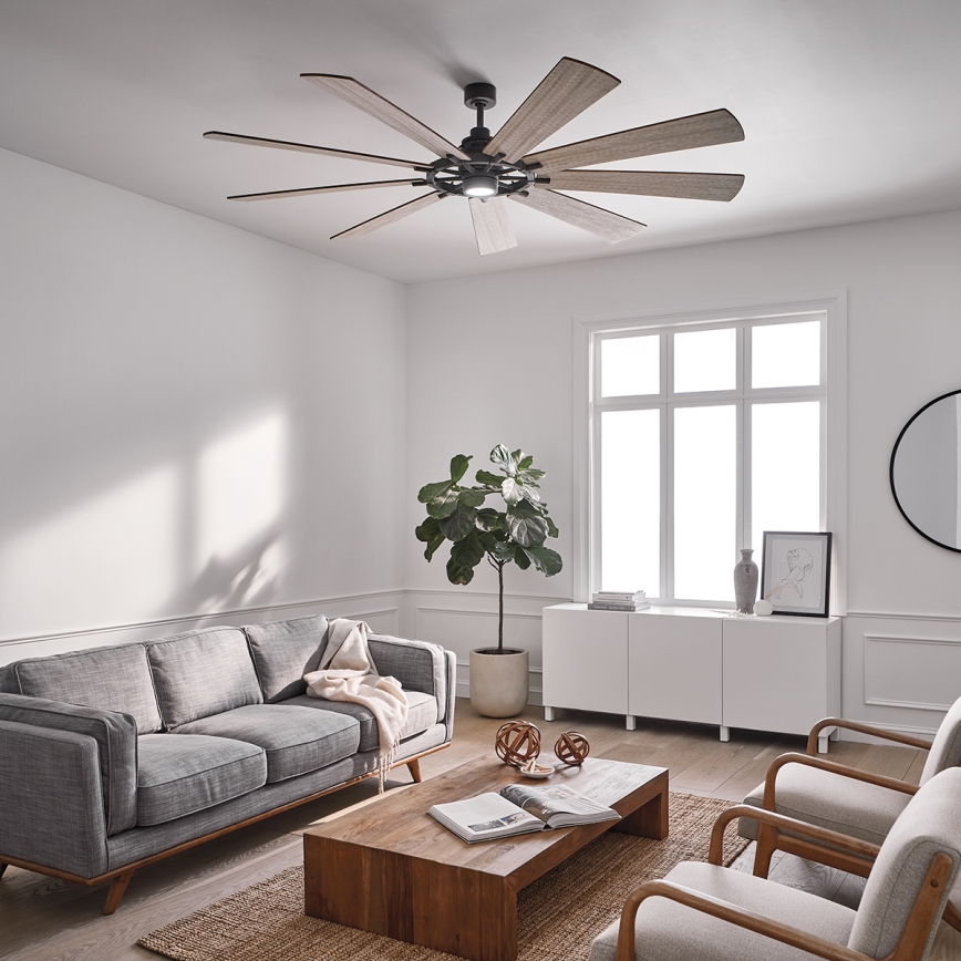 Kichler - LED Stmívatelný stropní ventilátor GENTRY LED/14W/230V pr. 216 cm + dálkové ovládání